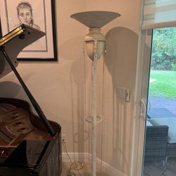 Vintage Mediterranean-style torchiere floor lamp - Excellent Condition- 73” T