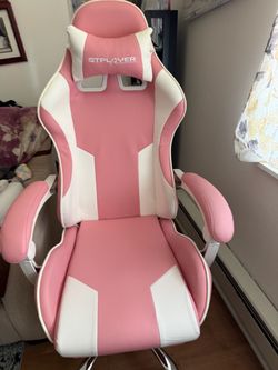 GTPLAYER Pink & White Gaming Chair – Excellent Condition
