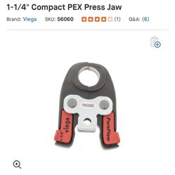 Ridgid PureFlow Viega 1-1/4" Compact PEX Press Jaw