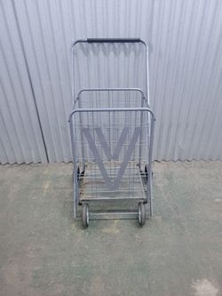 Gray Folding Shopping Cart