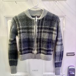 Free People Plaid Cardigan , Bomber Jacket XS