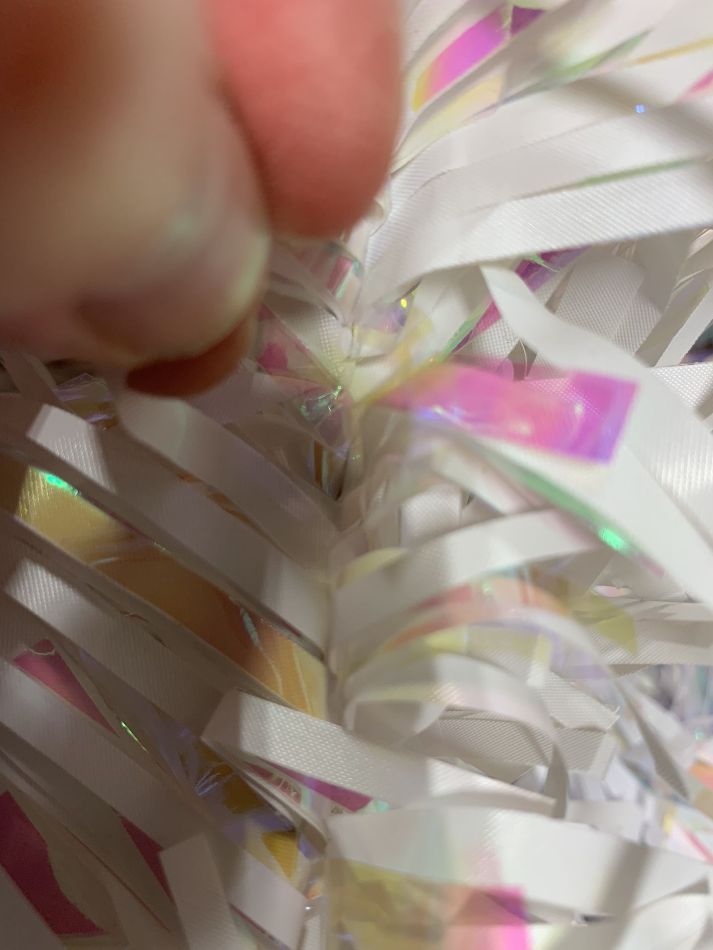 Iridescent White Thick Garland (16’ Bundles) Wedding, Home Decor