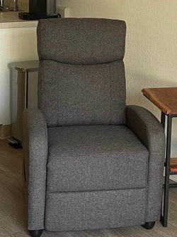 2 gray ma ual recliners w electrical back massager $200 pair