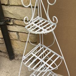 White Foldable Plant Stand 