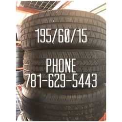 Used Tire For Sale 195/60/15 $40 each free mounting and Balancing