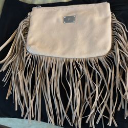 INC Fringed Wristlet Beige