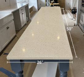 Beige Sprinkle Quarts Slab  (New )