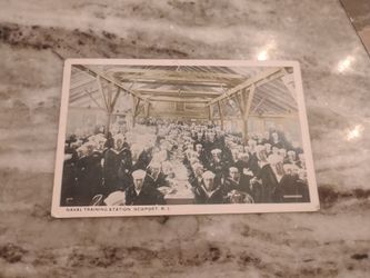 Newport RI naval training station unused post card
