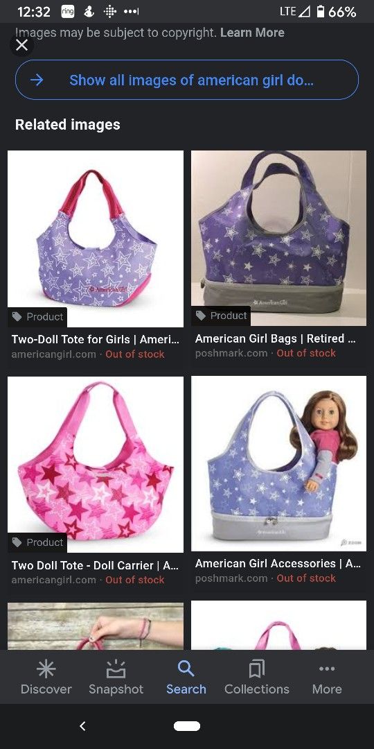 American Girl Tote Bag 