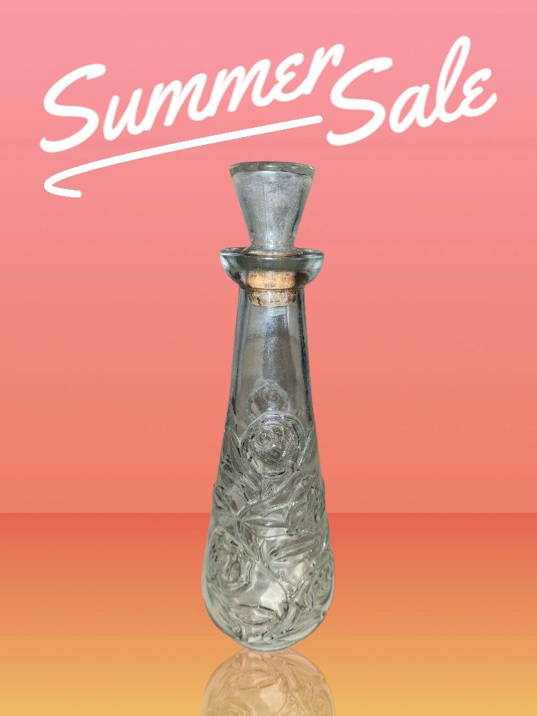 1(contact info removed) Vintage Carnival Glass Wine Decanter