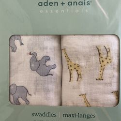 ADEN + ANAIS COTTON MUSLIN SWADDLE 2 PACK