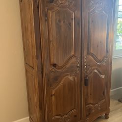 Rustic French Country Wooden Armoire