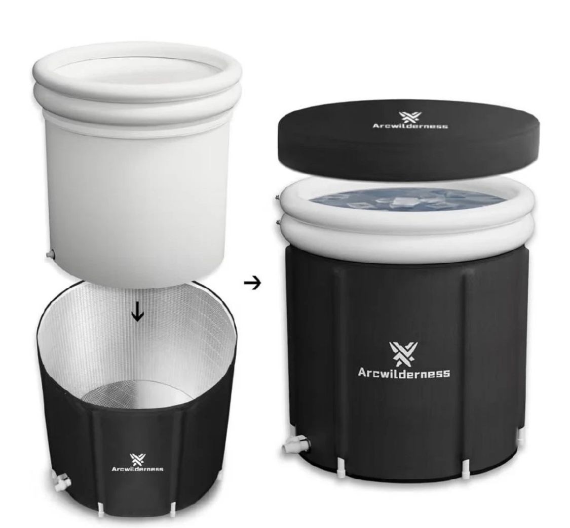 NEW Foil Ice Bath Tub Cold Plunge Tub for Athletes New, Open Box, Sealed Inside