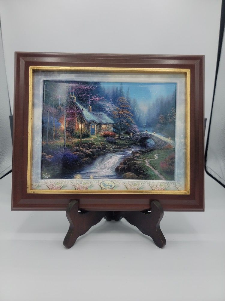 Thomas Kinkade Porcelain Print With Frame