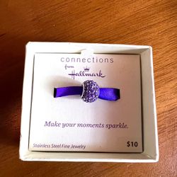 Connections from HALLMARK Stainless Steel Periwinkle Crystal Bead