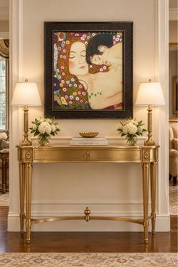 Beautiful Painting Oil on Canvas Reproduction Mother & Child Inspired by Gustav Klimt 1905🌷