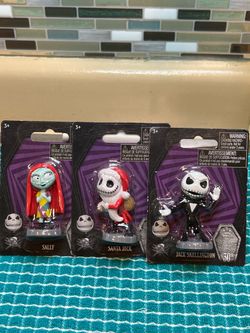 NEW! Nightmare Before Christmas Figures Sally, Santa Jack & Jack Skellington