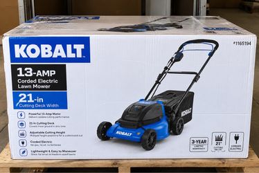 Kobalt 13-Amp 21-Inch Corded Electric Lawn Mower – New in Box