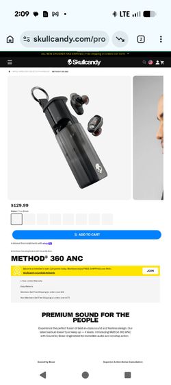 Skull Candy 360 Anc Ear Buds
