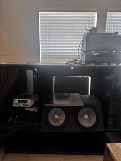 Entertainment center black