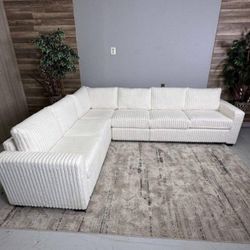 White or Gray color L shaped sectional sofa