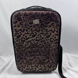 Hi Pack Leopard Print Rolling Suitcase