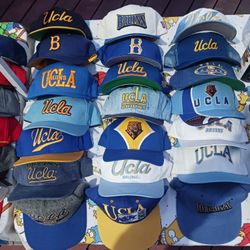 Vintage Vntg Retro Modern 1980s 1990s 2000s University Of California Los Angeles UCLA Bruins NCAA College Snapback Strapback Hats Fitted Caps