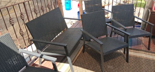 Outside wicker chairs