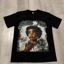 Saints Global Men's Black Cotton Graphic Print T-Shirt 