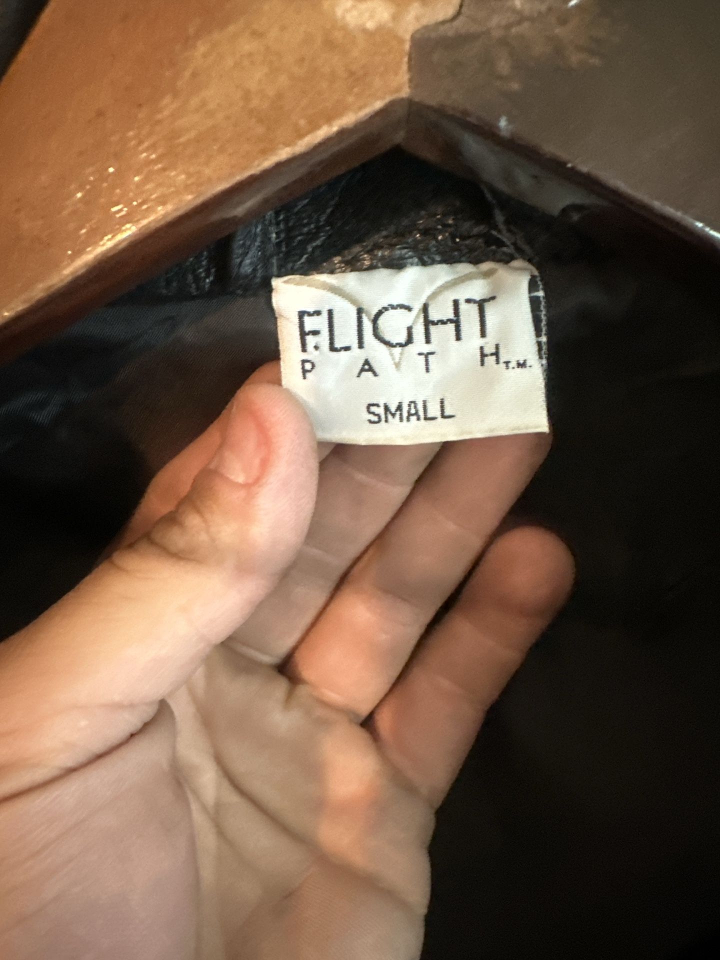 Small Vintage Leather Jacket Flight Path