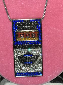 Stainless Steel Chain With Charm And Qz Diamonds 