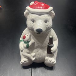 Vintage Coca-Cola Polar Bear cookie jar