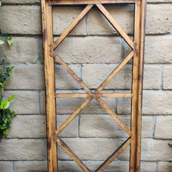 40" Valle-Farmhouse Archwood, Distressed Brown, Primitive, Wall Hanging