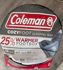 Coleman CozyFoot Sleeping Bag - Blue Chevron Pattern