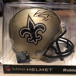 Emmanuel Sanders Autograph Mini Helmet (Saints)