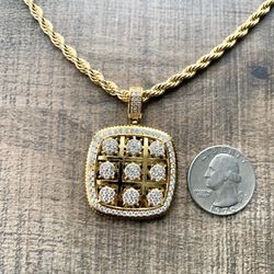 💰🧲🧨Lab Diamond Micro Pave CZ ❌‼️🚫🚫SUPER BOWL Pendant 💎 Sterling Silver with Brass Base 🧨🧲🧨MADE TO LAST