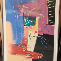 Large Framed Abstract Art - Mary Ann Sears 24.5 X 37