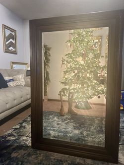 Big Wood Framed Mirror 