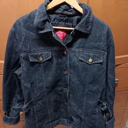 Womans Black Jean Jacket Size Xl