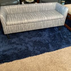 Blue Storage Bench 4.5 Ft Long