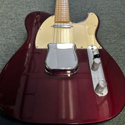 USED FENDER STANDARD TELECASTER CRIMSON RED TRANS SOLID BODY ELECTRIC GUITAR