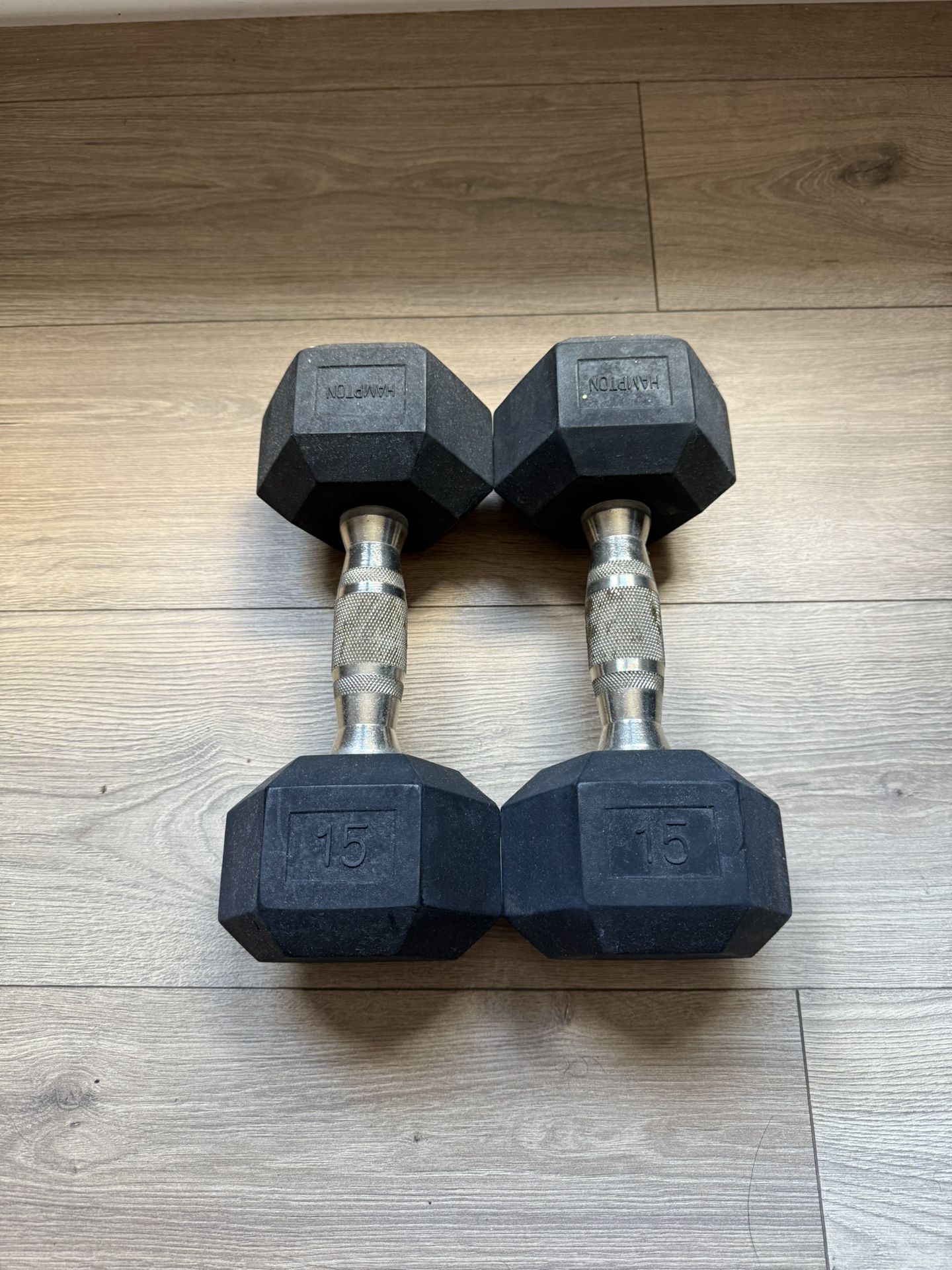 2 15Lb Dumbbells 
