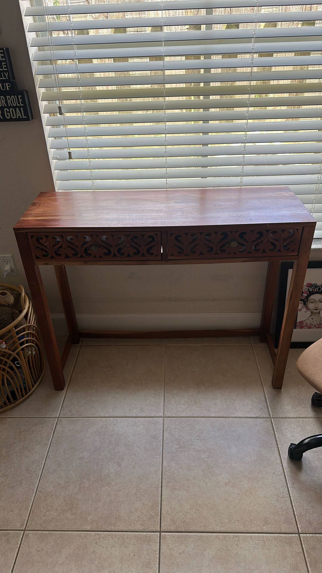 Console Vanity Desk W Chair