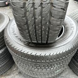 LT 275/70/18 CONTINENTAL FOUR GOOD USED 95%TREAD LIFE $399 PRICE INCLUDE INSTALLATION AND BALANCED