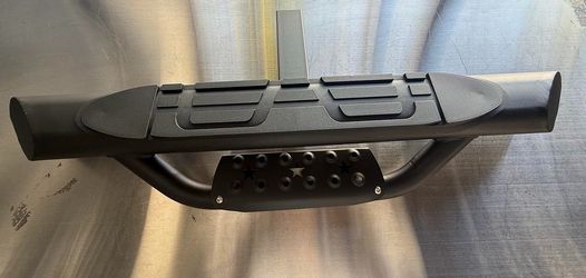 Oval Trailer Tow Hitch Step Bar W/ Drop Step Receptor de 2 pulgadas resistente para remolque, color negro