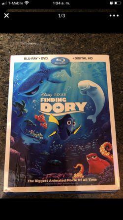 FINDING DORY- only Blu ray movie-bonus...(no dvd-no digitalHD)
