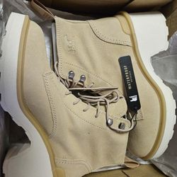 Sorel Hi-Line Heel Lace Size 7 Bleached Ceramic, Caribou Buff