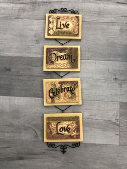 Vintage hanging wall plaques