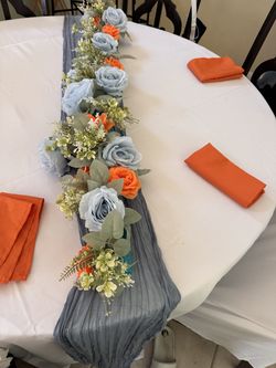 100 Orange Cloth Napkins Set