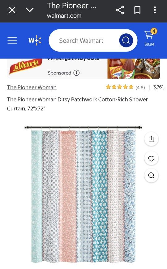 Pioneer Woman Shower Curtain